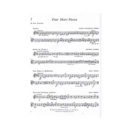 Clarinet Choir Repertoire - Eb Alto Clarinet