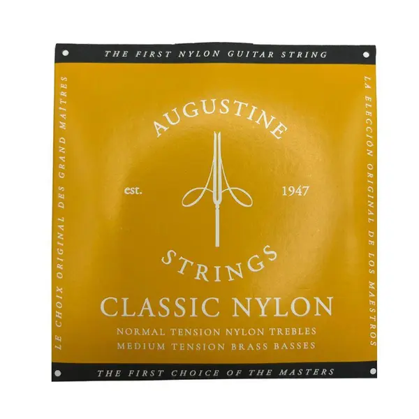 Encordoamento Para Violao Nylon Augustine Classic Gold - Tensão Media