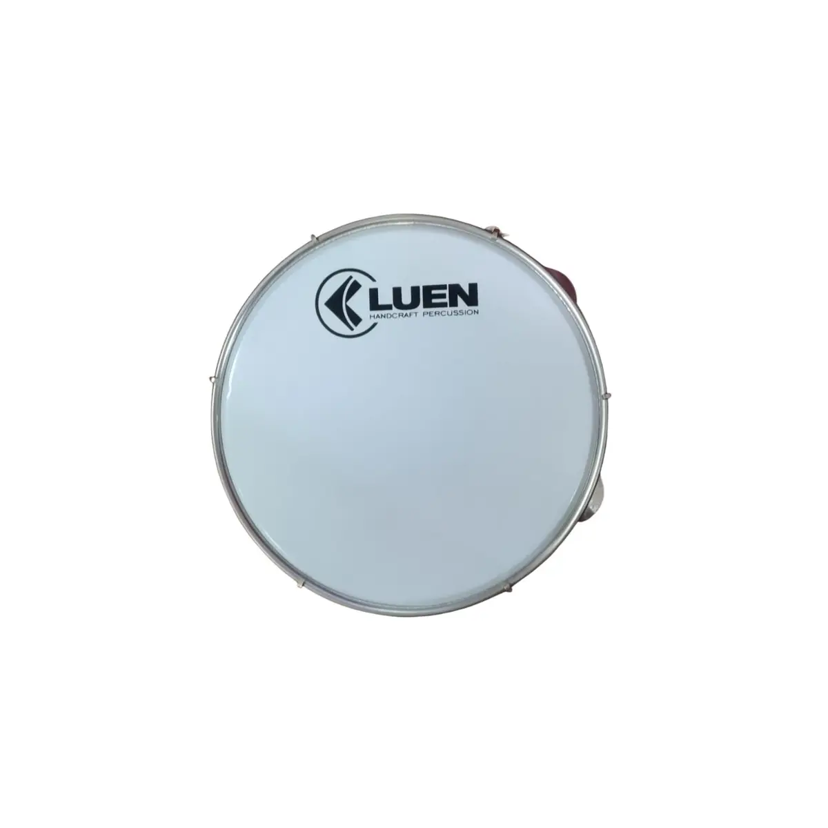 Pandeiro 10'' Luen ABS Platinela inox Pele Leitosa