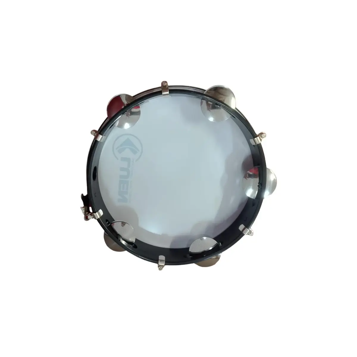 Pandeiro 10'' Luen ABS Platinela inox Pele Leitosa