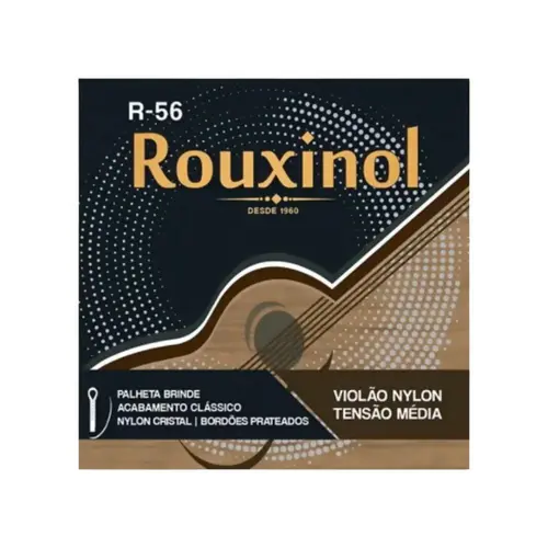 Encordoamento para Violão Nylon/Prata Tensão Média Rouxinol R-56