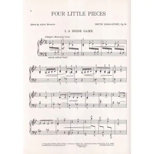 Four Little Pieces - Op.14