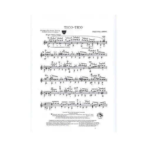 Tico-Tico For Guitar Solo