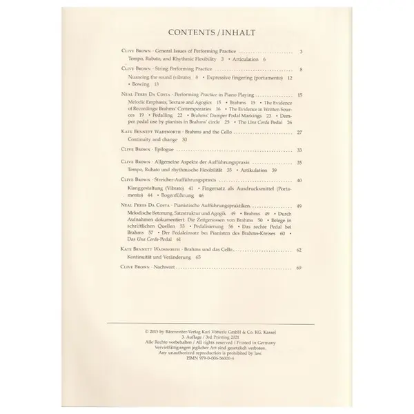Performance Practices In Johannes Brahms' Chamber Music