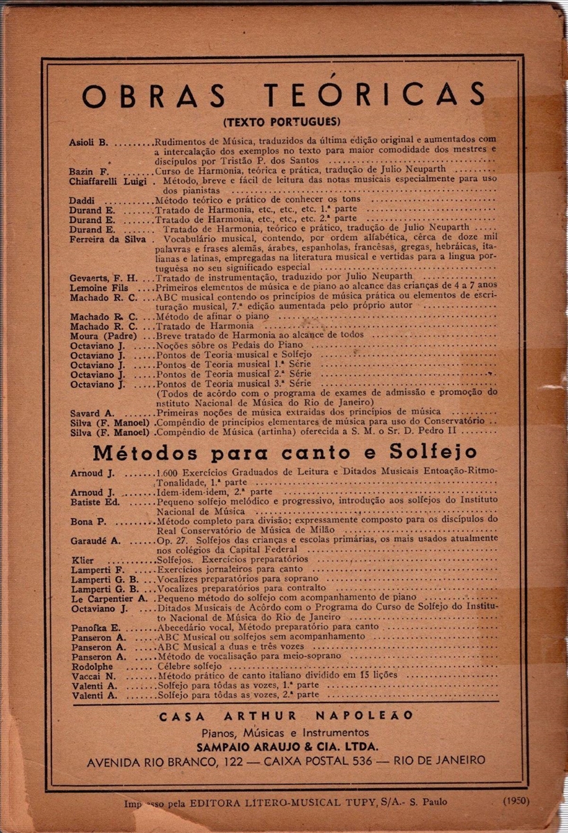 Canto da música antiga - Raridades Musicais