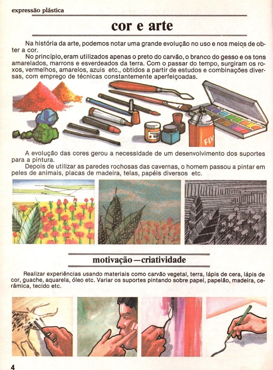 Aula de arte sobre cores - História e Arte