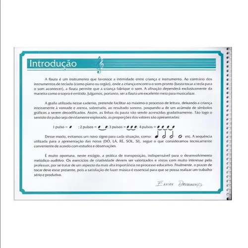Iniciação A Flauta Doce - Caderno Preparatório