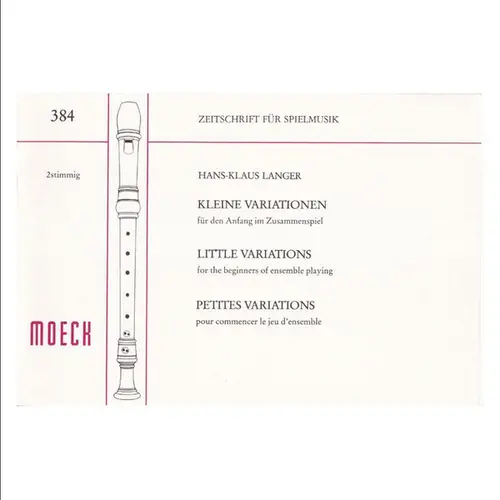 Little variations for the beginners of ensemble playing