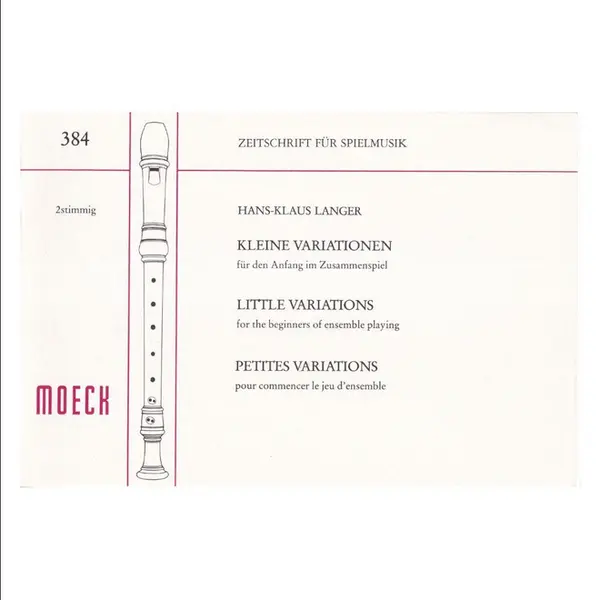 Little variations for the beginners of ensemble playing