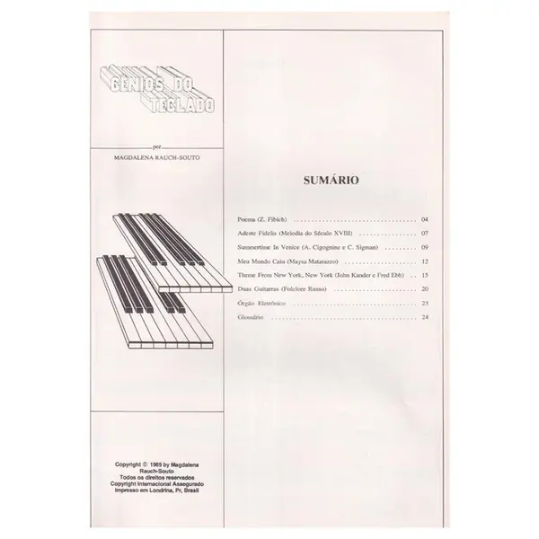 Coleção Gênios Do Teclado Músicas para Órgão Vol.05