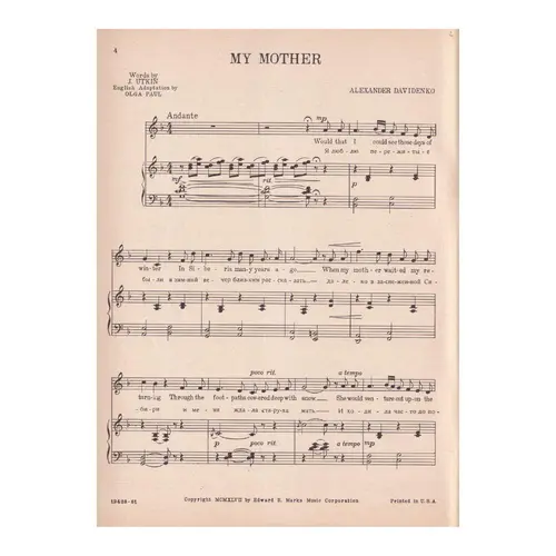 Art Songs Of Soviet Russia