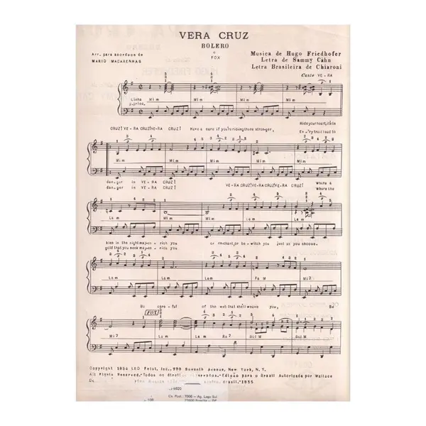 Vera Cruz - Bolero - Exemplar Antigo
