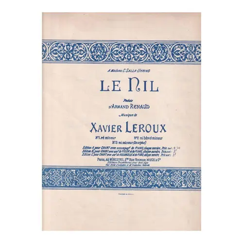 Le Nil  - N.3 Tom Orig.  (Edição Antiga)