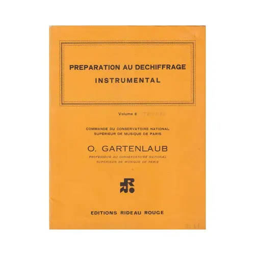 Preparation Au Dechiffrage Instrumental - Exemplar Antigo
