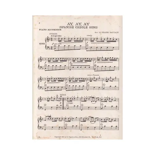 Ay, Ay, Ay  - Spanish Creole Song