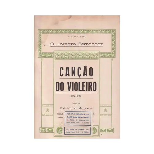 Canção Do Violeiro - Op.38  (Edição Antiga)