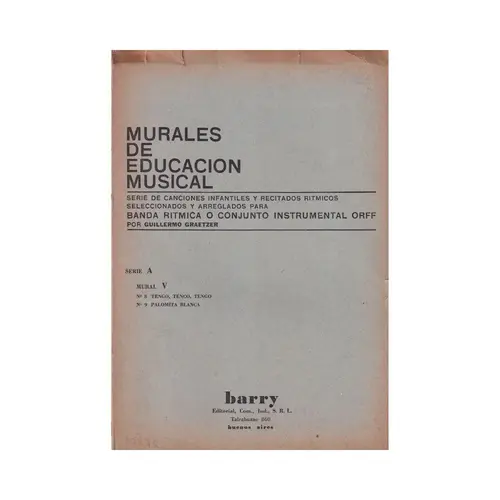Murales De Educacion Musical - Serie A Mural 5 - Exemplar Antigo