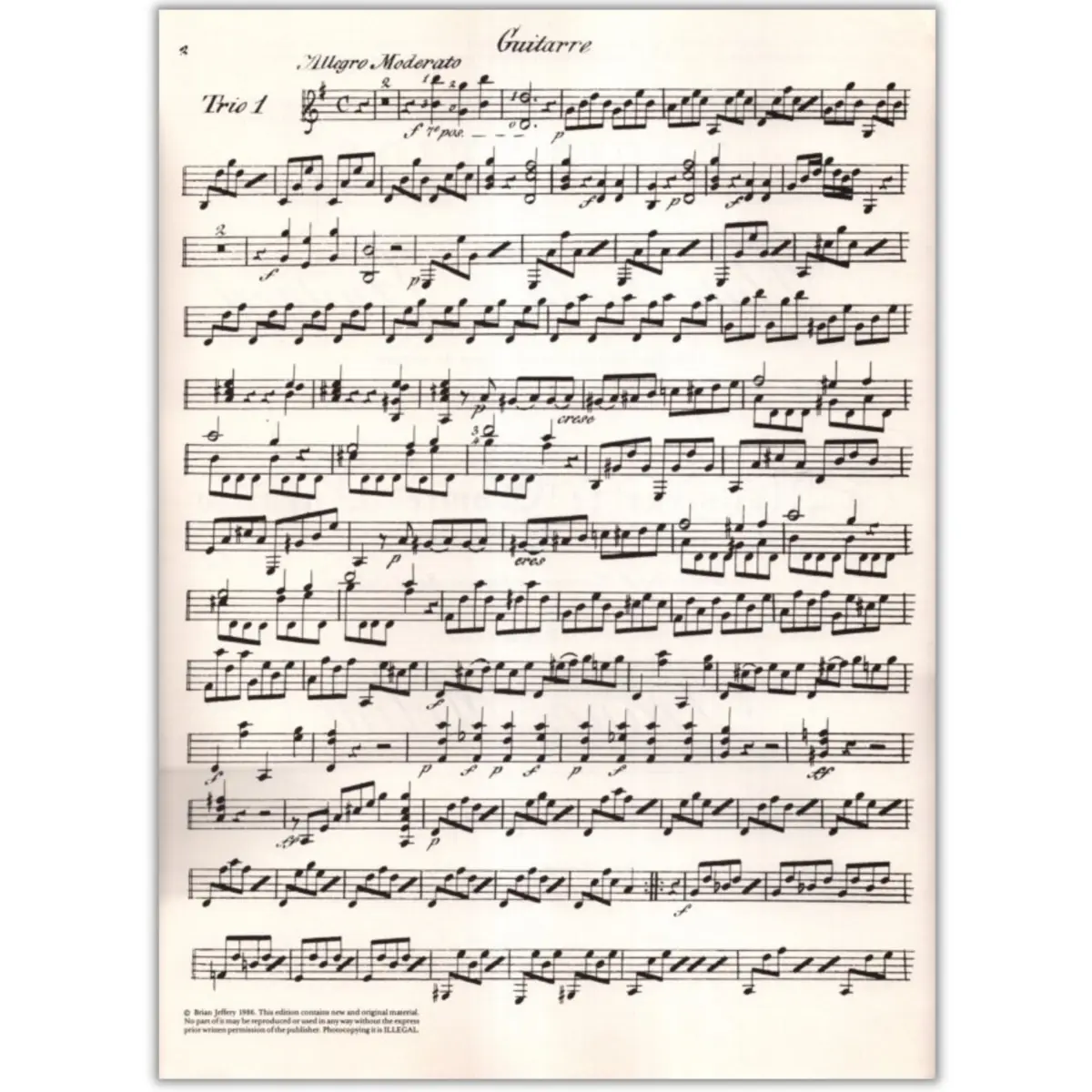 Trois Trios Pour Flute, Viola Et Guitarre - Op.4
