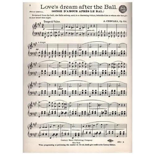 Loves Dream After The Ball - Op.356  (Edição Antiga)