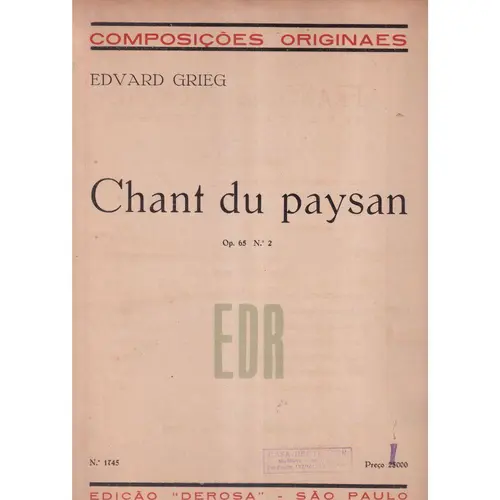 Chant Du Paysan - Op.65 N.2  (Edição Antiga)