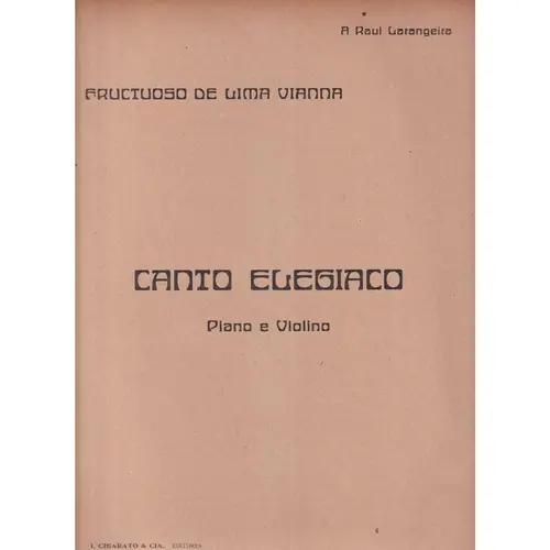 Canto Elegiaco para violino e piano