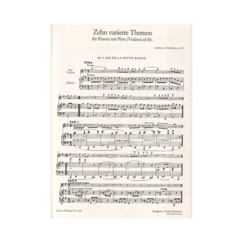 Zehn Varierte Themen Op.107 Heft 2