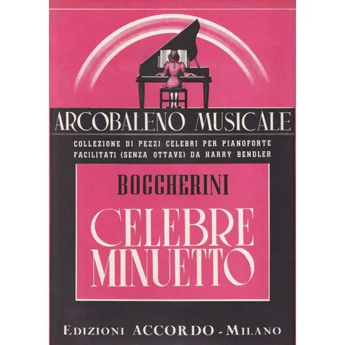Celebre Minuetto  para piano - facilitado (Edição Antiga)