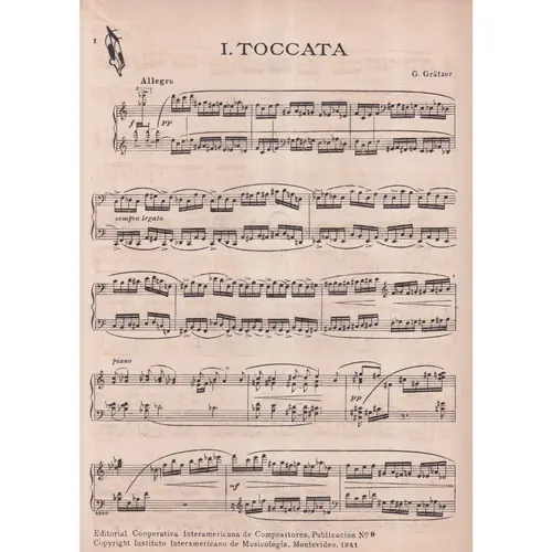 Tres Tocatas Para Piano  (Edição Antiga)