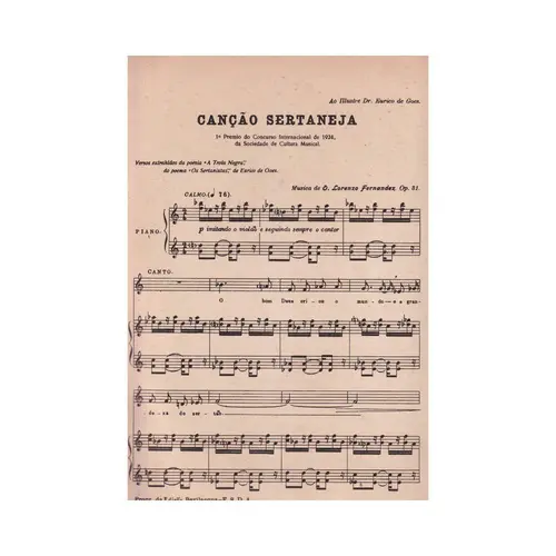 Canção Sertaneja - Op.31  (Edição Antiga)