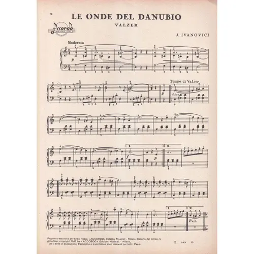 Le Onde Del Danubio  - Facil  (Edição Antiga)