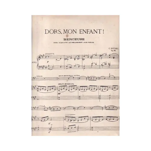 Dors, mon enfant! Op. 30 - Berceuse (Edição Antiga)