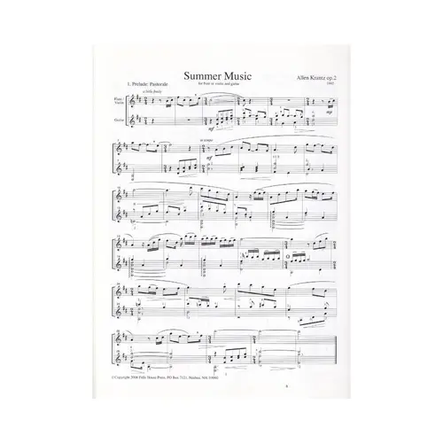 Summer Music For Flute (Or Violin) E Guitar