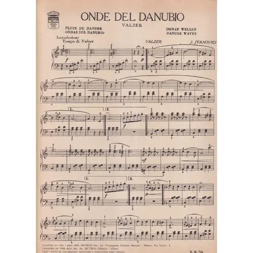 Onde Del Danubio  (Edição Antiga)