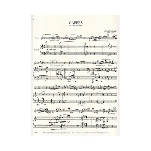 Capers For Flute And Piano