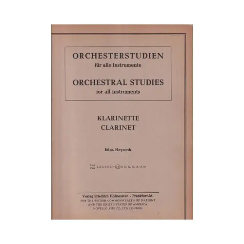 Orchestral Studies - Clarinet - Vol.9  (Edição Antiga)