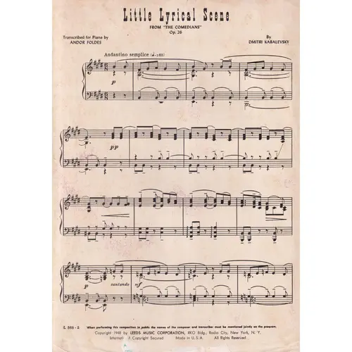 Little Lyrical Scene From Comedians  (Edição Antiga)