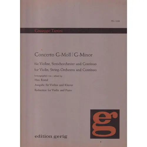 Concerto G Moll Fur Violine - Rev. M. Rostal