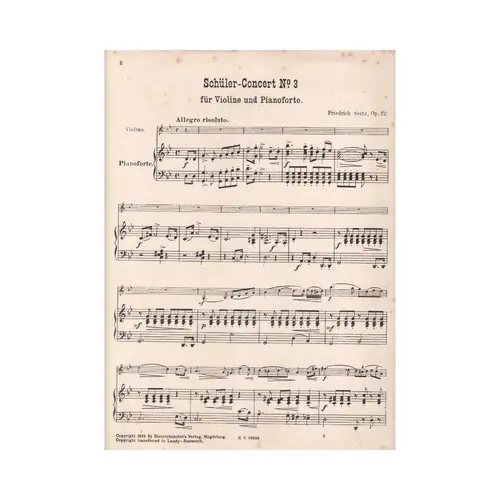Concerto N.3 In G Minor - Op.12  (Edição Antiga)