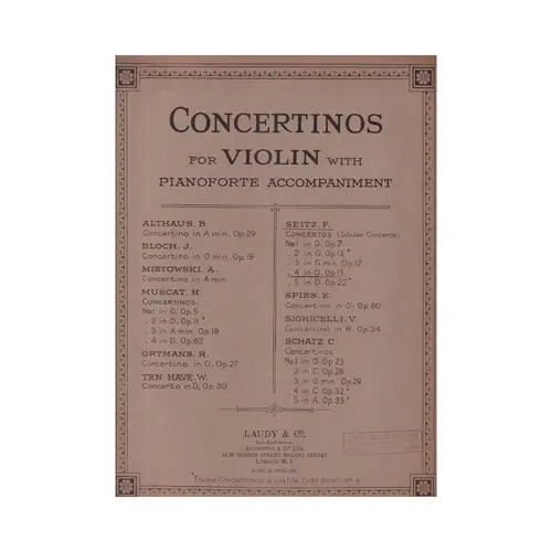 Concerto N.4 In D - Op.15  (Edição Antiga)