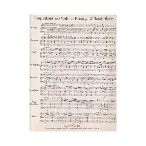 Concerto N.4 In D - Op.15  (Edição Antiga)