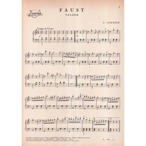 Faust - Valzer  (Edição Antiga)