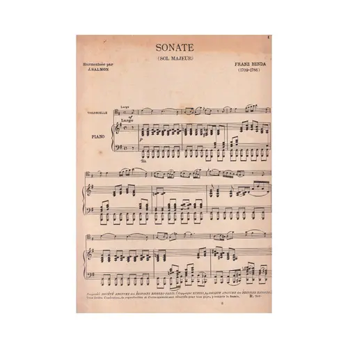 Sonate Sol Major (Arr. J. Salmon)  (Edição Antiga)
