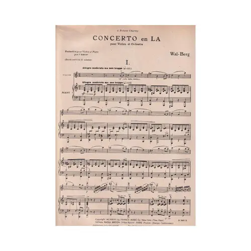 Concerto En La Pour Violino  (Edição Antiga)
