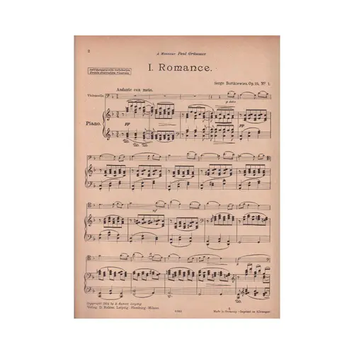 Trois Morceaux - Op.25  (Edição Antiga)