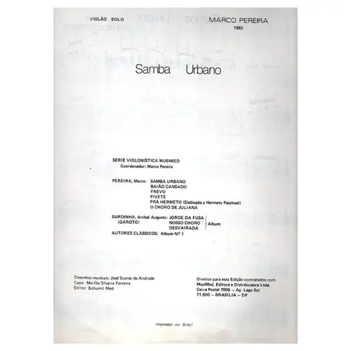 Samba Urbano para violão solo