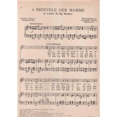A Breevele Der Mamme