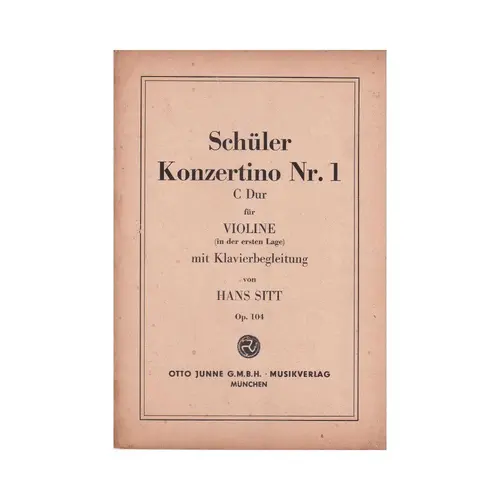 Konzertino N.1 C Dur - Op. 104