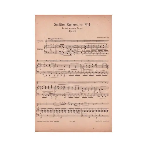 Konzertino N.1 C Dur - Op. 104