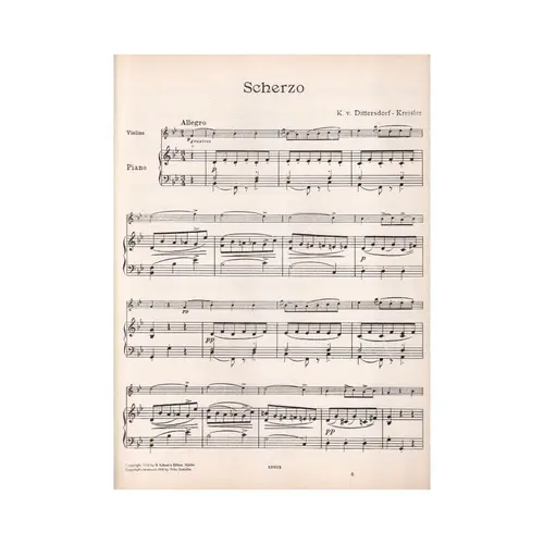 Scherzo fur Violine und Klavier (Edição Antiga)
