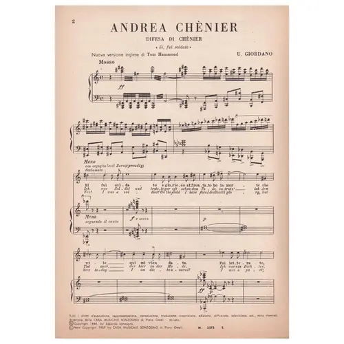 Andrea Chenier - Difesa Di Chenier - Si Fui Soldato